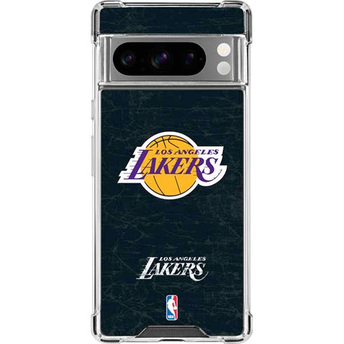 NBA Los Angeles Lakers Black Primary Logo Google Pixel 8 Pro Clear Case